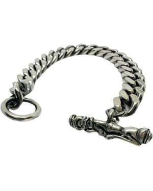 Tg-Jewellery by Tamara Gervasio Celtic Dog Three Curb Sterling Bracelet - Black