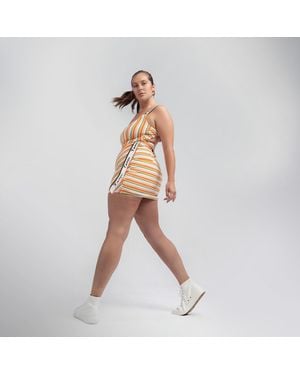 Chuks Collins Multi-coloured Ade Act- Self Dress- Diffusion Collection - Orange