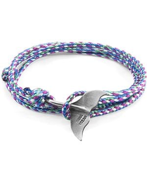 Anchor and Crew Recycled Rope Whale Tail Bracelet - Blue