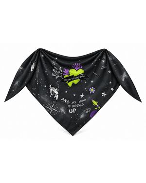 LOVEIST STORE Asteroid Viscose Scarves - Blue