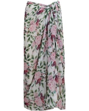 Nur Karaata Dianella Rose Pareo Skirt - Grey