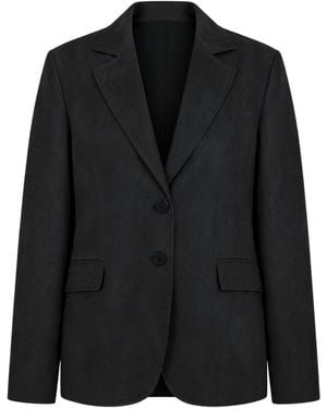 Ats the Label Jett Suede Blazer - Black
