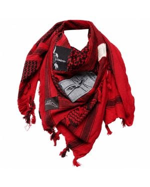 Stuart Trevor The Riot Patched Scarf - Red