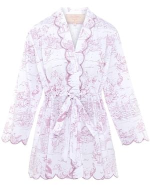 Love Letters X Toile Robe Short - White