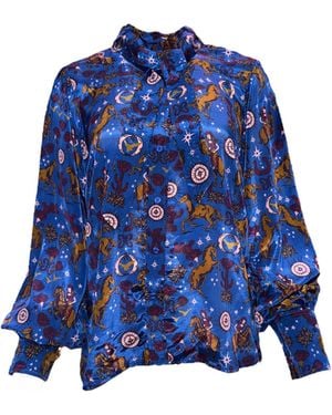 Any Old Iron Easy Rider Necktie Shirt - Blue