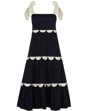 Mirla Beane Meredith Scallop Dress - Black
