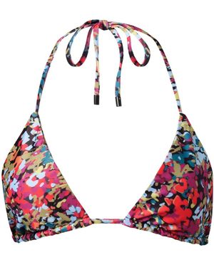 Playaluxe Waikiki Triangle Bikini Top Confetti - Red