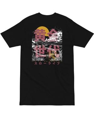 Anchor and Crew Three Farmhouse Japan Era Heavy Cotton T-Shirt - Black