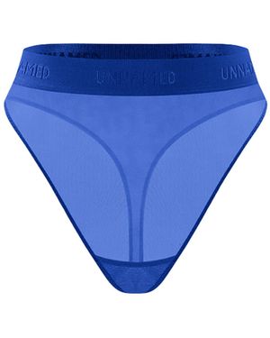Zhilyova Hanna Midnight High-Waisted Thong - Blue