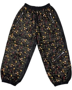 Zasta Studio Hand Embroidered Leather Pants - Black