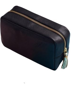 VIDA VIDA Leather Make-Up Bag With Tassel - Blue