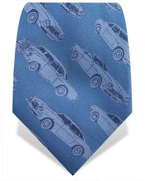 Gresham Blake Car Silk Tie - Blue
