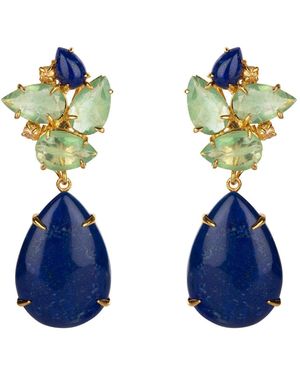 Bounkit Caroline Earrings Clip On - Blue