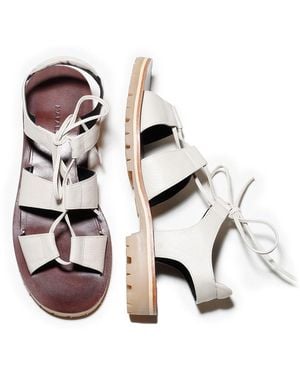 Mafalda Magali Off- Flat Sandals - White