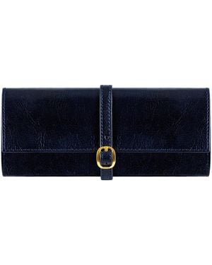 Time Resistance Leather Jewelry Case - Blue