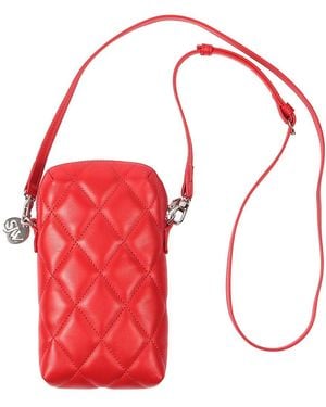 SJW BAGS LONDON Orée Quilted Leather Small Crossbody Bag - Red