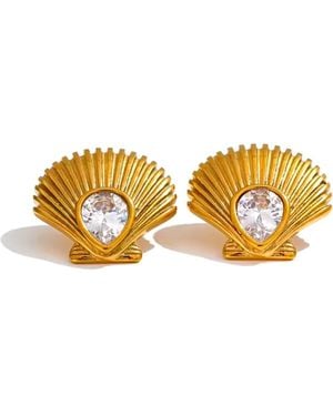 Decolet the label Seashell Earrings - Metallic