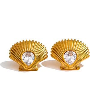 Decolet the label Seashell Earrings - Metallic