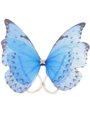 Oana Savu Sky Adjustable Butterfly Ring Sterling Bridal Something Accessories - Blue