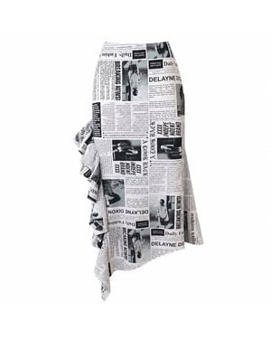 Delayne Dixon The Newspaper Skirt - Grey
