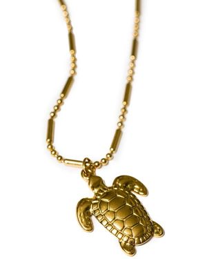 Kybele Studio Turtle Voyage Necklace - Metallic