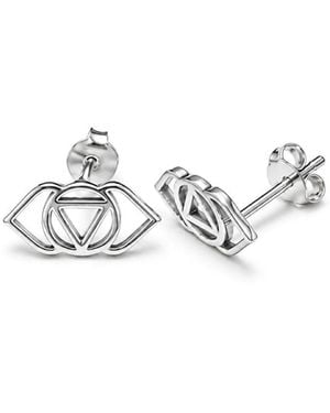 The Jewellery Store London Third Eye/Ajna Chakra Stud Earrings - Metallic