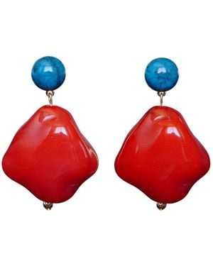 Malolo Jewelry Hibana Earrings - Red