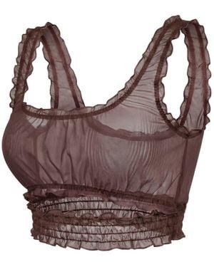 Alevy Studios The Ruffle Bra - Brown