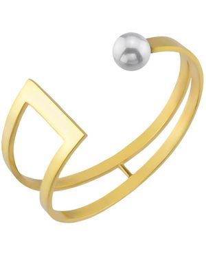 LINYA JEWELLERY Pearl Cuff Bracelet - Metallic