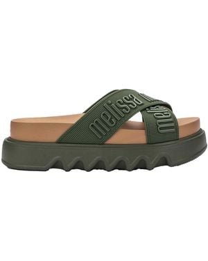 Melissa Neutrals Cross M Lover Platform - Green