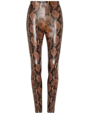 Commando Faux Leather Control Smoothing Legging, Tawny Python Slg50 - Brown