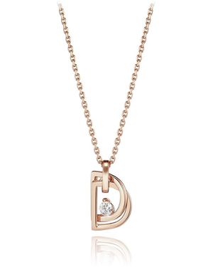 Didier Dubot Miss. Doux Entwined D Pendant Necklace - Metallic