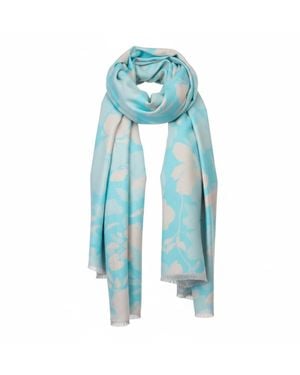 Franchetti Bond Cristina Floral Print Shawl - Blue