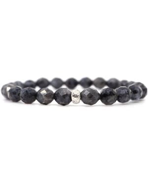 Shar Oke Larvikite & Sterling Cubic Zirconia Bracelet - Multicolour