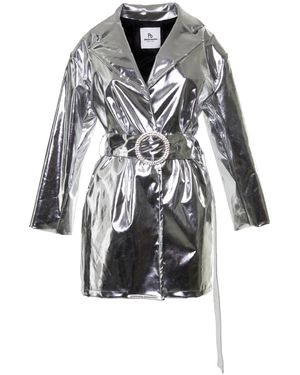 Brenda Agradi Mirror Party Trench Coat - Black