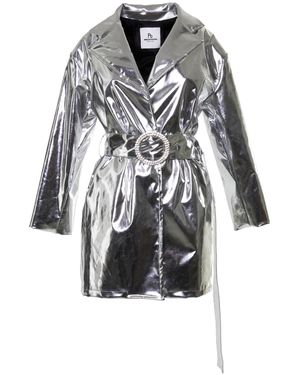 Brenda Agradi Mirror Party Trench Coat - Black