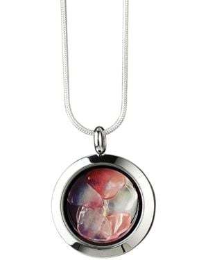 My Little Nature Watermelon Tourmaline Necklace – Handcrafted Healing Gemstone Jewellery, Designer Pendant For Emotional Balance - Pink