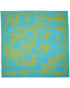 Richard Allan London Hepworth Silk Scarf - Blue