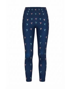 Jessie Zhao New York Freedom Wings High-Waisted Cropped Leggings - Blue