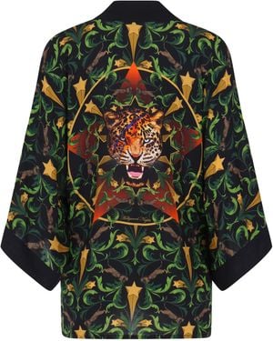 Henelle Hollywood Nights Kimono Jacket - Green