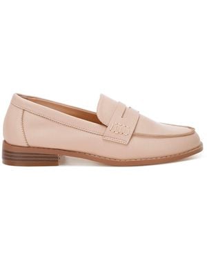 Rag & Co Neutrals Reiga Low Block Heel Loafers - Pink