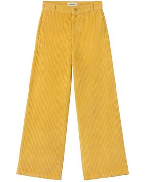 Thinking Mu High Rise Corduroy Karina Trousers - Yellow
