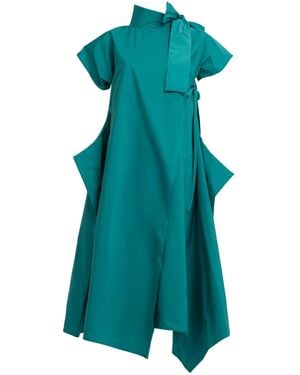 Bianca Popp Halves Dress With Shoulder Ribbon - Green