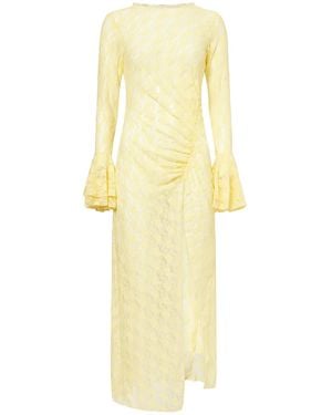 Amy Lynn Nola Lace Tunic Overlay Dress - Yellow