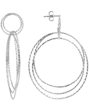 LOTT.gioielli Classic Earrings Triple Hoops Glow Xl - Metallic