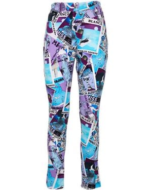 Brenda Agradi Ibiza Style Printed Pants - Blue