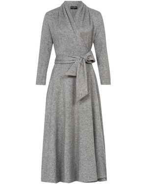 Marianna Déri Knitted Wrap Dress - Grey