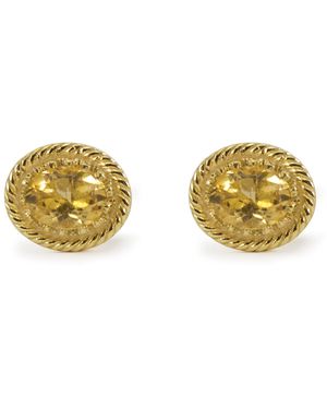 Vintouch Italy Luccichio Citrine Stud Earrings - Metallic