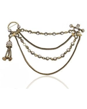 Bayemeyc Festa Tassel Chain Brooch - Metallic