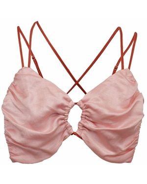 Shinaraa Sleeveless Cropped Bra Top - Pink